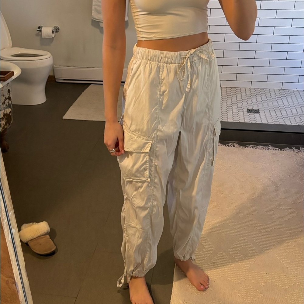 Stylish Cream Cargo Pants